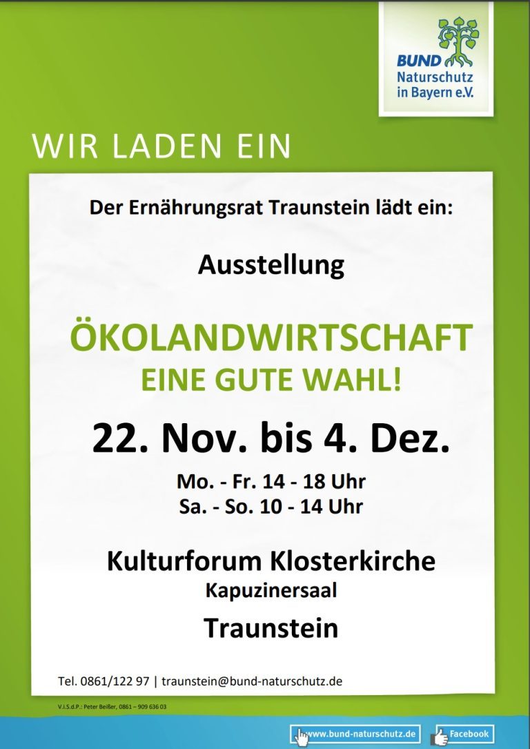 Ausstellung Ökolandwirtschaft – eine gute Wahl!