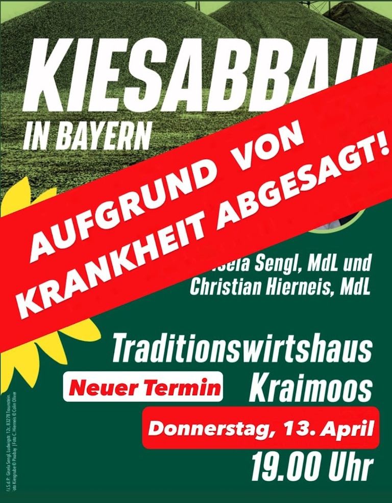 ACHTUNG! VERSCHOBEN Kiesabbau in Bayern