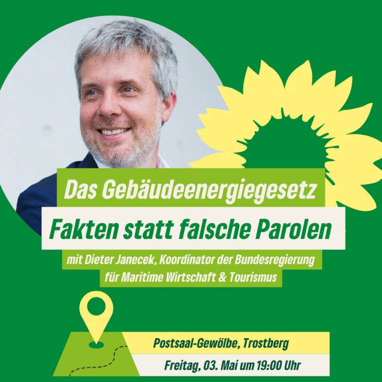MdB Dieter Janecek im Trostberger Postsaalgewölbe: Das Gebäudeenergiegesetz (GEG) – Fakten statt falschen Parolen