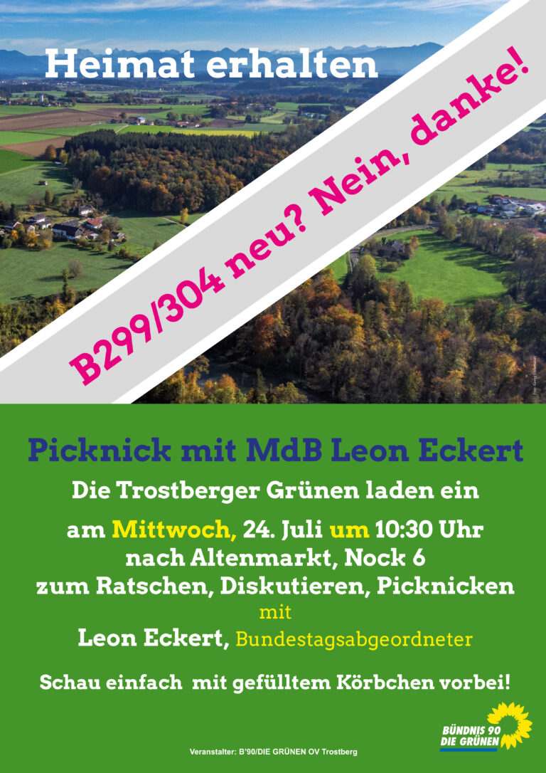 MdB Leon Eckert zum politischen Picknick beim OV Trostberg