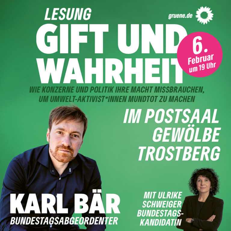 MdB Karl Bär liest im Postsaal in Trostberg