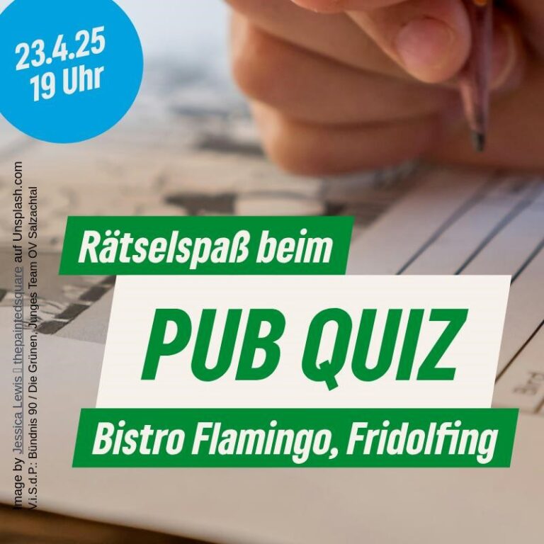 Pub Quiz – jetzt auch in Fridolfing