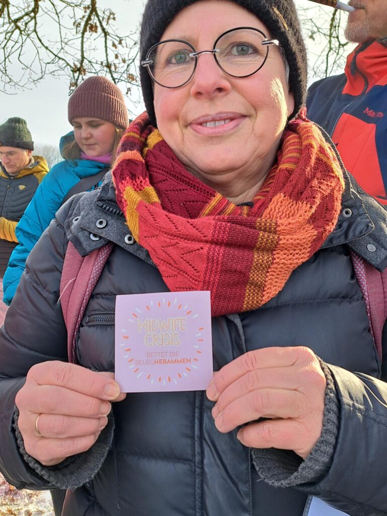 Hebammenprotest in Seeon gegen den neuen Hebammenhilfevertrag