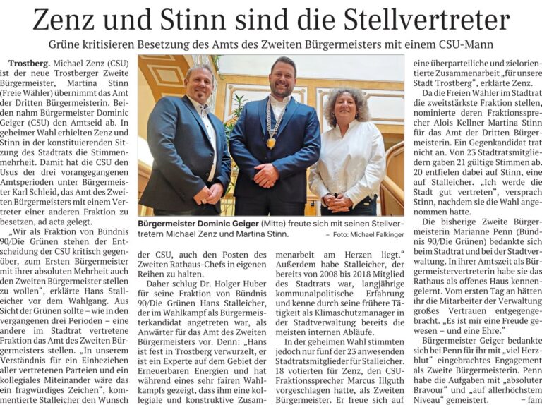 Kein Zeichen für ein Miteinander zwischen den Fraktionen